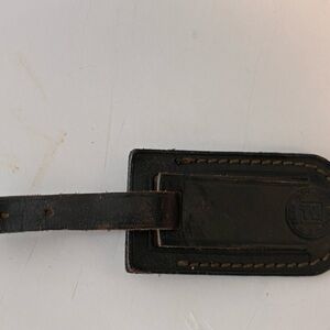 Fendi Brown Leather Luggage Tag